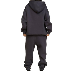 Survêtements en coton décontractés à capuche surdimensionnés pour femmes, coupe régulière, vente en gros 2026, OEM en vrac, haute densité - Product Image 3