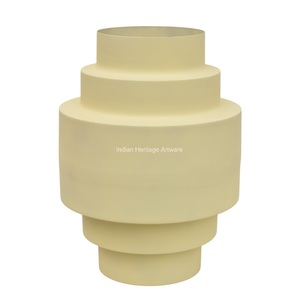 Modern Coastal Design Decorative Iron Flower <b>Vase</b> Tabletop Wedding Home Decoration IHA Brand Size M Made in India Model IHA24011 - Product Image 1