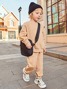 Ensemble survêtement décontracté unisexe en molleton doux, sweat-shirt à capuche et pantalon de jogging deux pièces, couleur unie, pour adulte, hiver - Product Image 4