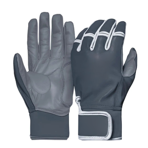 Best Selling Customized Blue/<b>Navy</b> Colour Cowhide <b>Leather</b> Baseball Softball Batting <b>Gloves</b> for Adult & Youth Players - Product Image 6