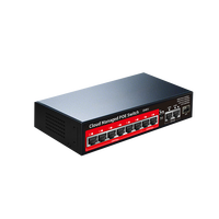 Commutateur PoE 6 ports avec gestion cloud APP/Web 10/100 Mbps 2 ports 1000M PoE 2 Gigabit RJ45 et SFP pour caméras IP