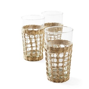 Vente en gros porte-gobelets porte-gobelets tailles personnalisées gobelets vin boisson champagne verre rotin porte-gobelet porte-gobelet - Product Image 4