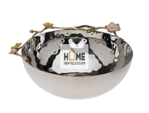White & Gold Decorative <b>Large</b> <b>Bowls</b> Curved Edges Dining <b>Serving</b> <b>Bowls</b> Decorative Fancy <b>Bowl</b> - Product Image 5