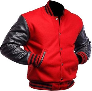 Veste universitaire pour manches en cuir pour hommes Tissu respirant de haute qualité fabriqué avec une veste de baseball universitaire de haute qualité pour hommes - Product Image 4
