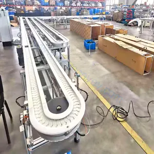 Flexible Plastic Top Chain Conveyor For Beverage Industry Transfer