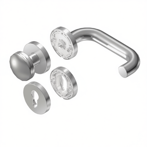Rondo K1.0/H1.0 Stainless Steel U-Shaped Rosette Set PZ DIN Left/Right Flat D/K BKS Closet Accessories - Product Image 3