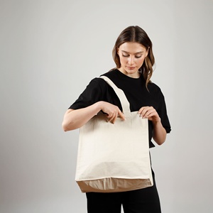 Eco-Friendly Cotton Tote Bag <b>Medium</b> Size Personalized with Heat Transfer Letter Screen Printing for Advertising Foods Gift Use - Product Image 3