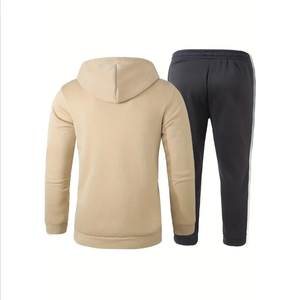 Marca en blanco logotipo personalizado chándales deportivos para hombres entrenamiento Jogging Wear conjunto de dos piezas chándal liso chándal para hombres - Product Image 3