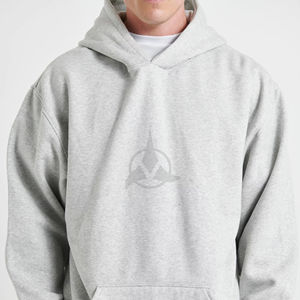 Sweat à capuche surdimensionné en coton épais 100% personnalisé pour hommes respirant poids lourd thermique Streetwear brodé col à capuche - Product Image 1