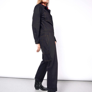 Overoles de trabajo de cuerpo completo para mujer con estampado de logotipo, ajuste funcional y cómodo para profesionales calificados - Product Image 2