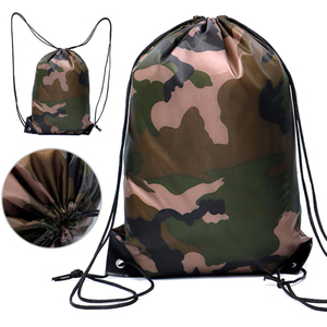 Sac à cordon en tissu de qualité camouflage, sacs de sport, sacs de gym, grande capacité, sacs à dos personnalisés, sacs de sport avec cordon d'épaule - Product Image 5