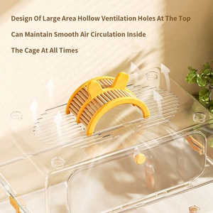 Hamster kafes 62 baz HD şeffaf manzara kafes altın ipek ayı sürüngen pet için - Product Image 5