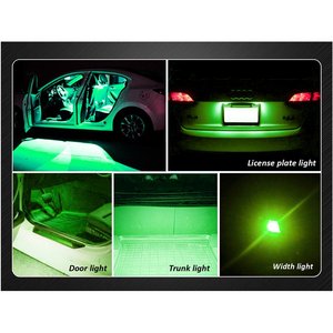 10 T10 W5W CANBUS dẫn Bóng đèn 12V 3 SMD 3030 màu xanh lá cây + chống xước loại bỏ đòn bẩy-Xe ô tô & xe máy/đèn & bóng đèn - Product Image 6