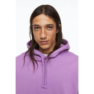 Pull d'hiver 100% coton de haute qualité 350gsm sweat à capuche surdimensionné Logo personnalisé blanc unisexe noir poids lourd hommes - Product Image 4