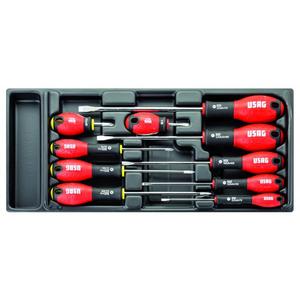 Surtido de espumas de dos colores USAG con 8 destornilladores de ranura y Phillips - Product Image 2
