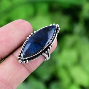 Plata de Ley 925 hecha a mano piedras preciosas labradorita Spinner promesa anillo joyería 925 Plata estampada alta calidad anillo de regalo de boda - Product Image 4