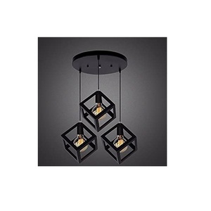 Lampe pendante Led noire Design nordique tissu lampe lumineuse moderne éclairage salon emballage chambre hôtel couleur Support - Product Image 4