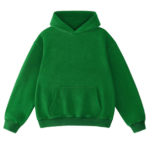 Ensemble sweat à capuche court et pantalon de survêtement pour homme, style streetwear personnalisé, avec broderie appliquée, couleur unie, effet délavé à l'acide, sans ourlet, pour l'hiver - Product Image 2