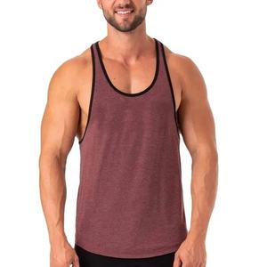 Camiseta sin mangas de algodón 100% transpirable de secado rápido con estampado de logotipo personalizado para hombre, ropa deportiva informal sin mangas para gimnasio - Product Image 5