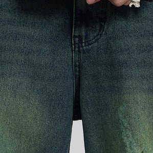 Pantalon baggy fabriqué sur mesure en denim 100% coton pour homme, streetwear OEM, jean large pour homme - Product Image 2