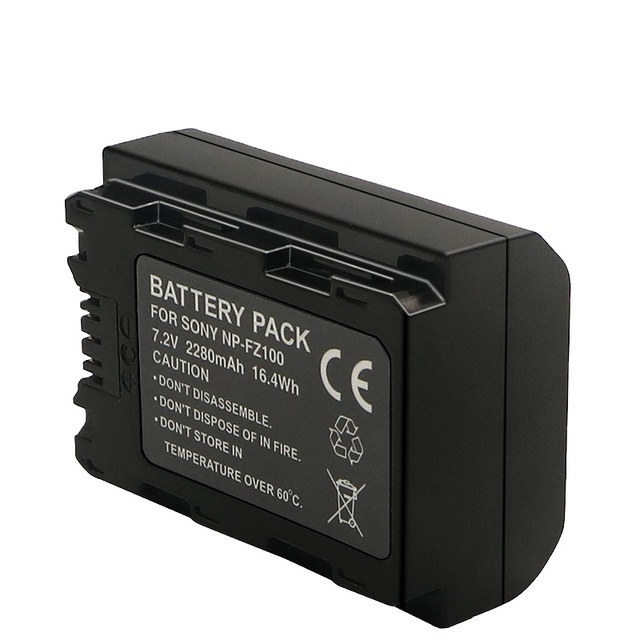 High Quality Professional 7.2V 2280Mah Rechargeable Battery Camera Liion Camera Battery NP-FZ100 FZ100 NPFZ100