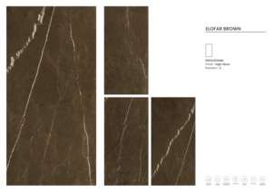 Azulejos de Porcelana Esmaltada con Acabado Brillante ELOFAR Marrón - Product Image 2