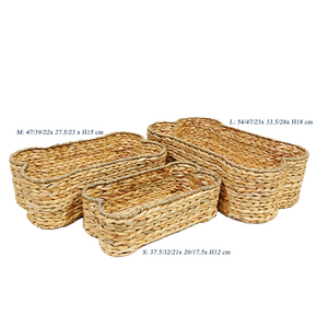 Artex Dong ชุดตะกร้าของเล่นสัตว์เลี้ยงรูปกระดูกสุนัขทำจากผักตบชวาทอด้วยน้ำ (3ชิ้น) - Product Image 2