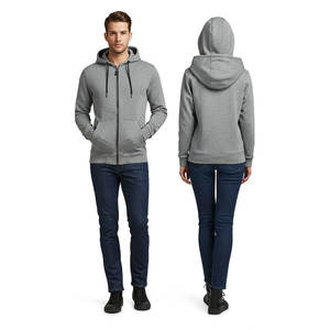 100% Cotton French Terry <b>Men's</b> Plain Pullover Hoodie 330G Black and <b>Red</b> Wholesales Plain Solid <b>Sweatshirt</b> for Winter - Product Image 4