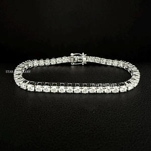 925 Sterling Silver 3 MM VVS D Color Diamond Tennis <b>Bracelet</b> <b>Christian</b> Gift Luxury Fine Jewelry - Product Image 2
