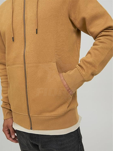Streetwear OEM Nouveau Personnalisé 500gsm Sweat à Capuche Éponge Française Délavé au Soleil Lavage à l'Acide en Détresse Broderie recadrée avec Fermeture Éclair pour Hommes - Product Image 2
