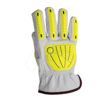 Gants de travail de protection contre les chocs, de meilleure qualité, résistants aux coupures, en croûte de cuir, Patch paume, gants de travail pour la sécurité