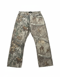 Pantalon de survêtement décontracté pour homme, coupe droite, en toile légère, style hip-hop, délavage moyen, 100 % coton, personnalisable avec logo, vente en gros - Product Image 1