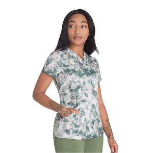 Haut de gommage à manches courtes au design personnalisé pour femmes - Product Image 5