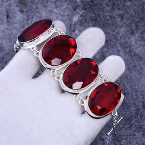 Pulsera de mujer chapada en rodio de Plata de Ley 925 personalizada, joyería fina de diseñador hecha a mano, aniversario de compromiso Natural - Product Image 1