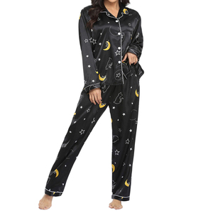 Conjunto de ropa de noche con logotipo personalizado, nuevo diseño 2023, Camiseta de algodón 100% y conjuntos de ropa de noche corta, ropa de dormir cómoda con cuello en V para mujer - Product Image 2
