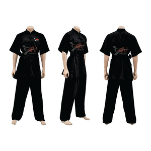 Traje de Karate para artes marciales, diseño personalizado, Material duradero, algodón/poliéster, color negro, uniforme de entrenamiento, Gi, en venta - Product Image 3