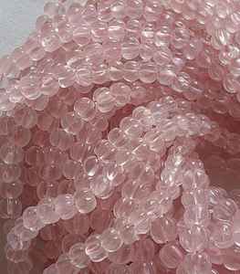 Cuentas de cuarzo rosa natural, cuentas de piedras preciosas personalizadas sueltas para la fabricación de joyas, suministros orgánicos con forma de melón tallado - Product Image 6