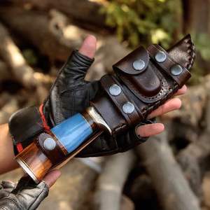 Cuchillo de Caza de Hoja Fija, Cuchillo de Desollado de Acero de Damasco con Mango de Madera, Supervivencia al Aire Libre, Campamento, Pesca con Funda - Product Image 6