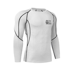 2025 Latest Lightweight Spandex/Polyester <b>Compression</b> <b>Shirts</b> for Men Breathable Quick Dry Full Sleeve Fitness Wear Rash Guard - Product Image 2