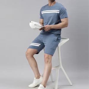 Summer Wear Mens Shorts Sets Tracksuits High Street Mens Tracksuits Customized Log Print Custom Service Accept OEM - Product Image 3