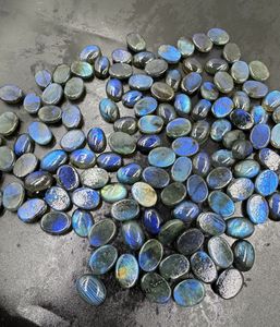 คุณภาพสูง13x18มม. รูปไข่เรียบสีฟ้าฉูดฉาดอัญมณีลาบราดอไรต์ธรรมชาติอัญมณีหลวมสำหรับทำเครื่องประดับขายส่งมาก - Product Image 2