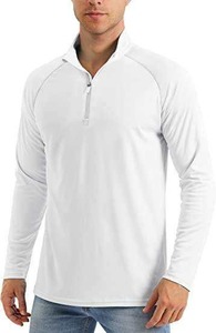 Haut de course pour homme avec logo personnalisé, coupe ajustée, fermeture éclair 1/4, extensible dans les 4 sens, doux, vêtements de sport de gym, performance, léger, pull à fermeture éclair 1/4 - Product Image 4