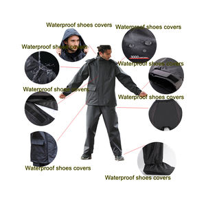 Combinaisons de pluie unisexes pour les activités de plein air-Matériau respirant, séchage rapide, idéales pour la randonnée et le camping Combinaisons de pluie - Product Image 3