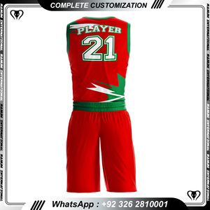 Uniforme de baloncesto hecho en Pakistán al por mayor, nuevo estilo personalizado, uniforme de baloncesto juvenil - Product Image 3