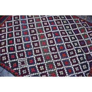 Tradicional rojo blanco 5,6 X 11.1ft lana alfombra de área grande diseño de retazos alfombra turca para adolescentes látex para pasillo dormitorio - Product Image 5