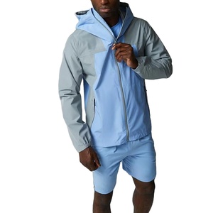 Survêtement à capuche en nylon OEM personnalisé de haute qualité pour hommes, respirant, léger, pour le jogging, vêtements de sport imprimés unis, vente en gros pour l'automne - Product Image 1