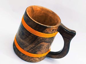 Factory Price Eco Friendly Dining and <b>Kitchen</b> <b>Accessories</b> Rustic Wooden Mugs with Handmade Finish for Daily Beverage Serving - Product Image 3