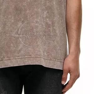 2025 Men's Acid <b>Wash</b> T-Shirt Custom Design 100% Cotton Wholesale Original <b>Equipment</b> Manufacturer - Product Image 4