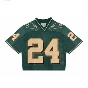 2025 nouveauté personnalisé Boxy Jersey chemise culture maillots de Football américain personnalisé Patchwork Design maillot de Football - Product Image 6