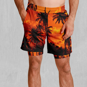 Custom Digital Printing Design <b>Men</b> Sublimation Shorts-Breathable Eco-Friendly Quick Dry Drawstring Closure Sporty Style OEM - Product Image 1